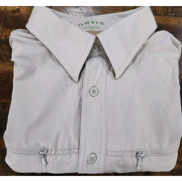 Orvis Other - Orvis Fishing Shirt Mens XL Long Sleeve Tan Zippered Pockets Lightweight